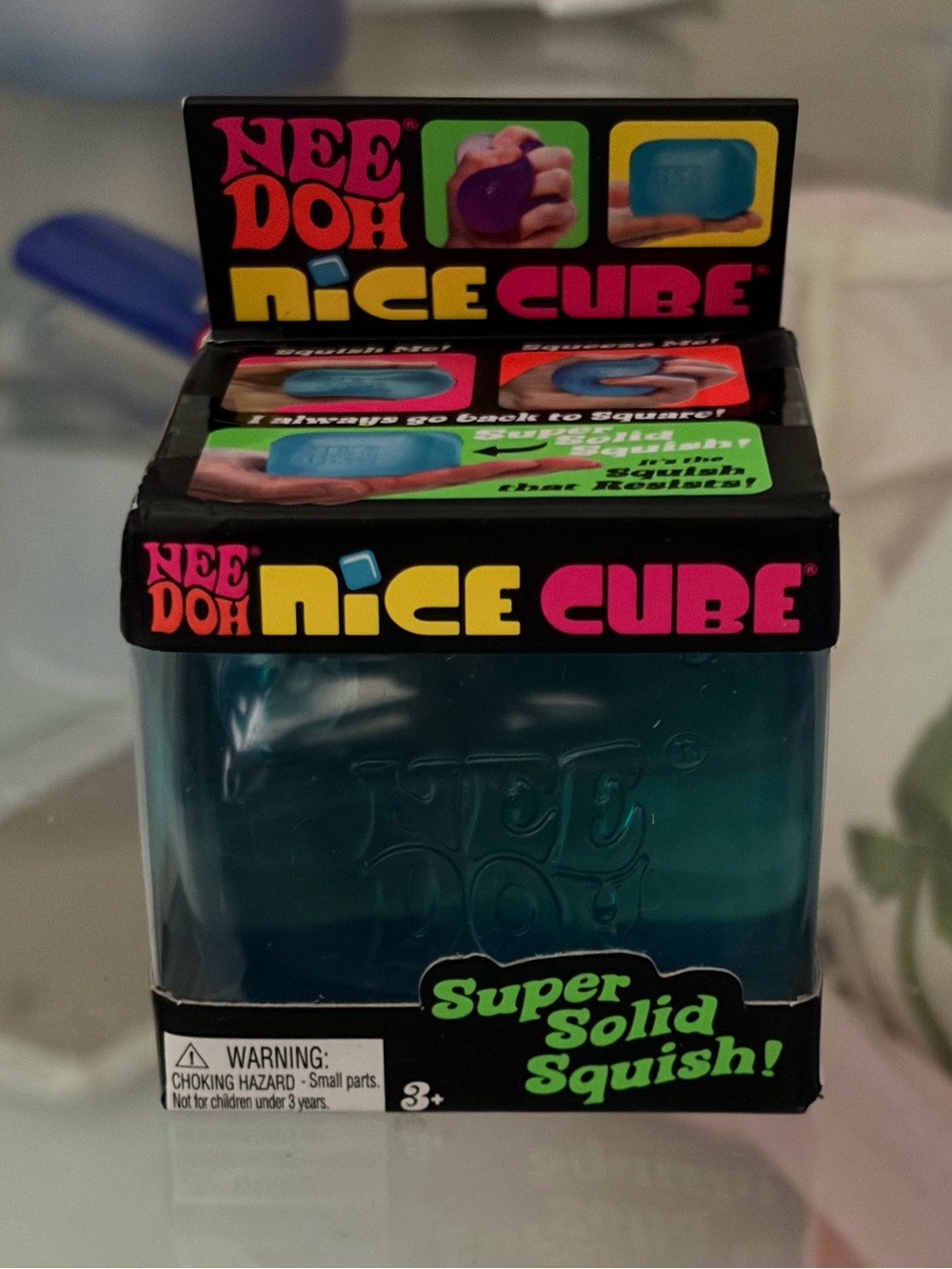 Nice Cube - Teal Squish Toy for Kids